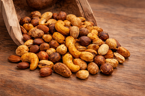 BBQ Mixed Nuts Without Seeds Or Peanuts.