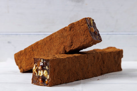 Square Rolls with Pistachio-Coffee Covered