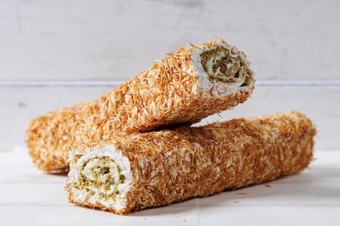 Kunafeh with Pistachio “Dubai” Rolls