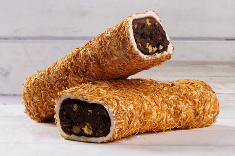 Kunafeh with Pistachios /Noga & Chocolate Wrap